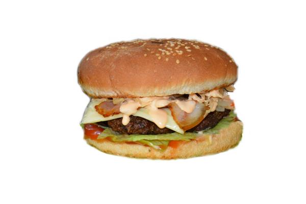 Burger Mix Chiflă, Salată, Carne Porc-Vită, Becăn, Mix Murături, Rosii, Sos Burger, Ketchup 20 Ron